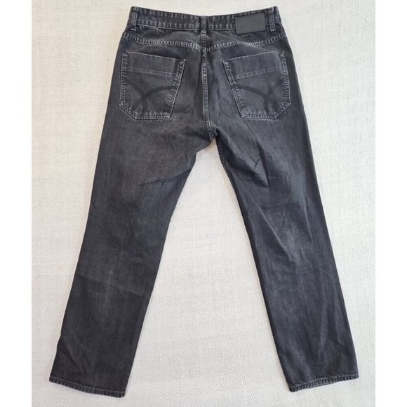 Calvin Klein Jeans Men's W34 L30 Slim Straight Leg Mid-Rise Black Denim EUC - Picture 2 of 16